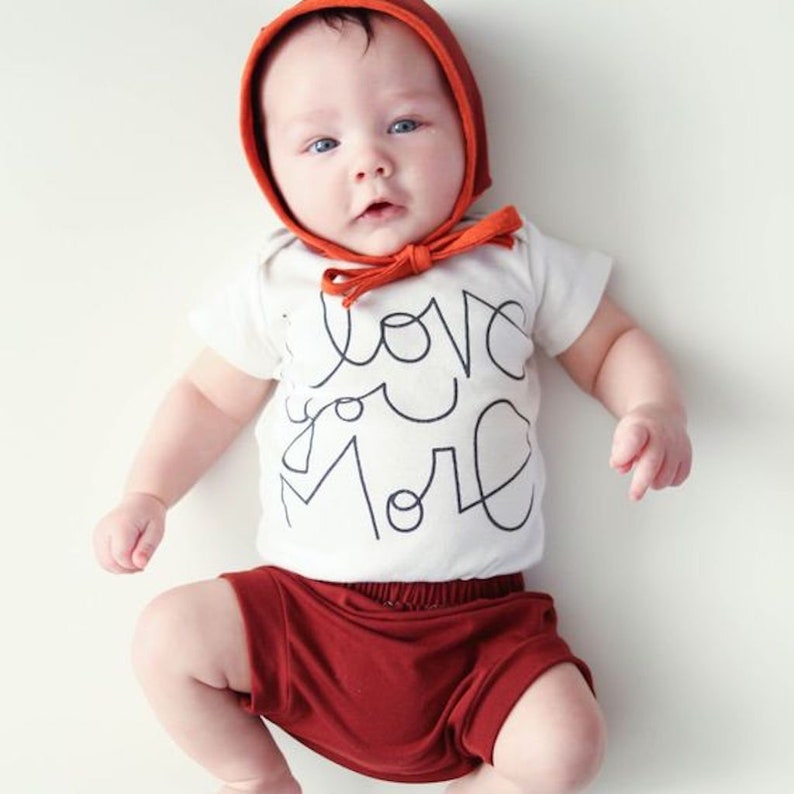 I Love You More Infant Organic Toddler Newborn Girl Gender Neutral Baby Bodysuit Boy Quote, Unisex One Piece Outfit