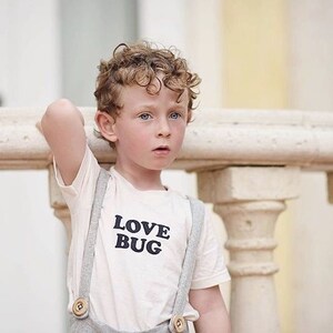 Love Bug Organic Tee for Kids, Organic Kids T-shirt, Kids Graphic Tee, Organic Cotton, Children's Gift, Unisex Word Design, Made in USA image 4