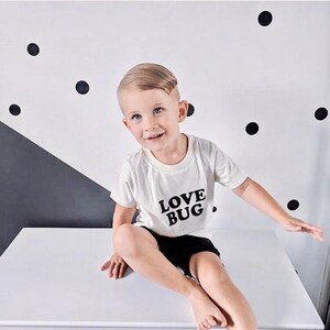 Love Bug Organic Tee for Kids, Organic Kids T-shirt, Kids Graphic Tee, Organic Cotton, Children's Gift, Unisex Word Design, Made in USA image 7