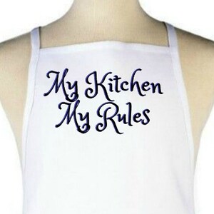 My Kitchen Apron, customizable apron, personalized gift, birthday gift, wedding gift, chef gift, housewares, kitchen and dining, funny