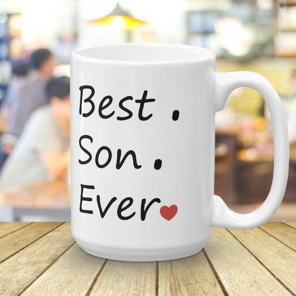 Best Son Ever Mug, Personalized Coffee Mug, Personalized Gift, Custom Mug, Gift for son, Birthday Gift, Stocking Stuffer, Coffee Mug