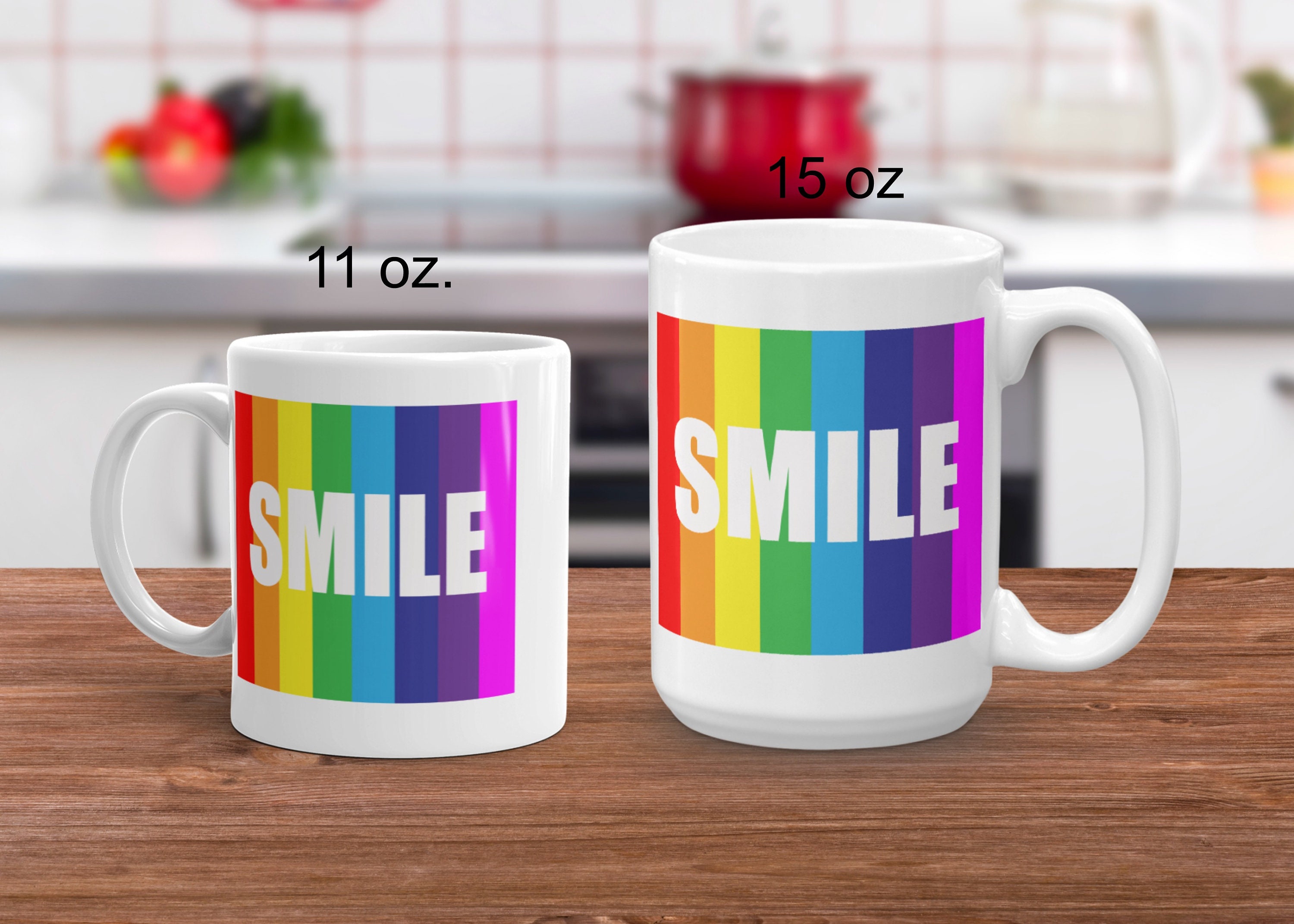 Rainbow Smile Coffee Mug Looks Like The mug From Big Bang Etsy