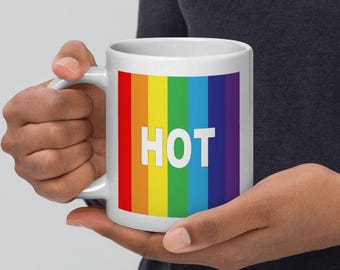 Rainbow HOT Mug, looks like the one from TBBT TV show, quote, Big Bang, 8 different mugs, make it a set, 15oz