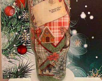 Christmas Scrapbook 32oz Tumbler: Handmade Festive Gift