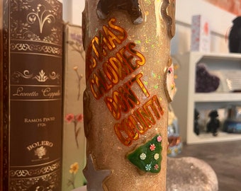 3D Cookie Epoxy Tumbler: Christmas Calories Stainless Steel Cup