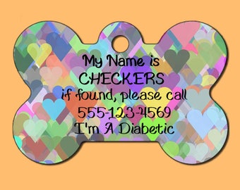 Custom Bone Pet Tag: Personalized Dog Cat ID