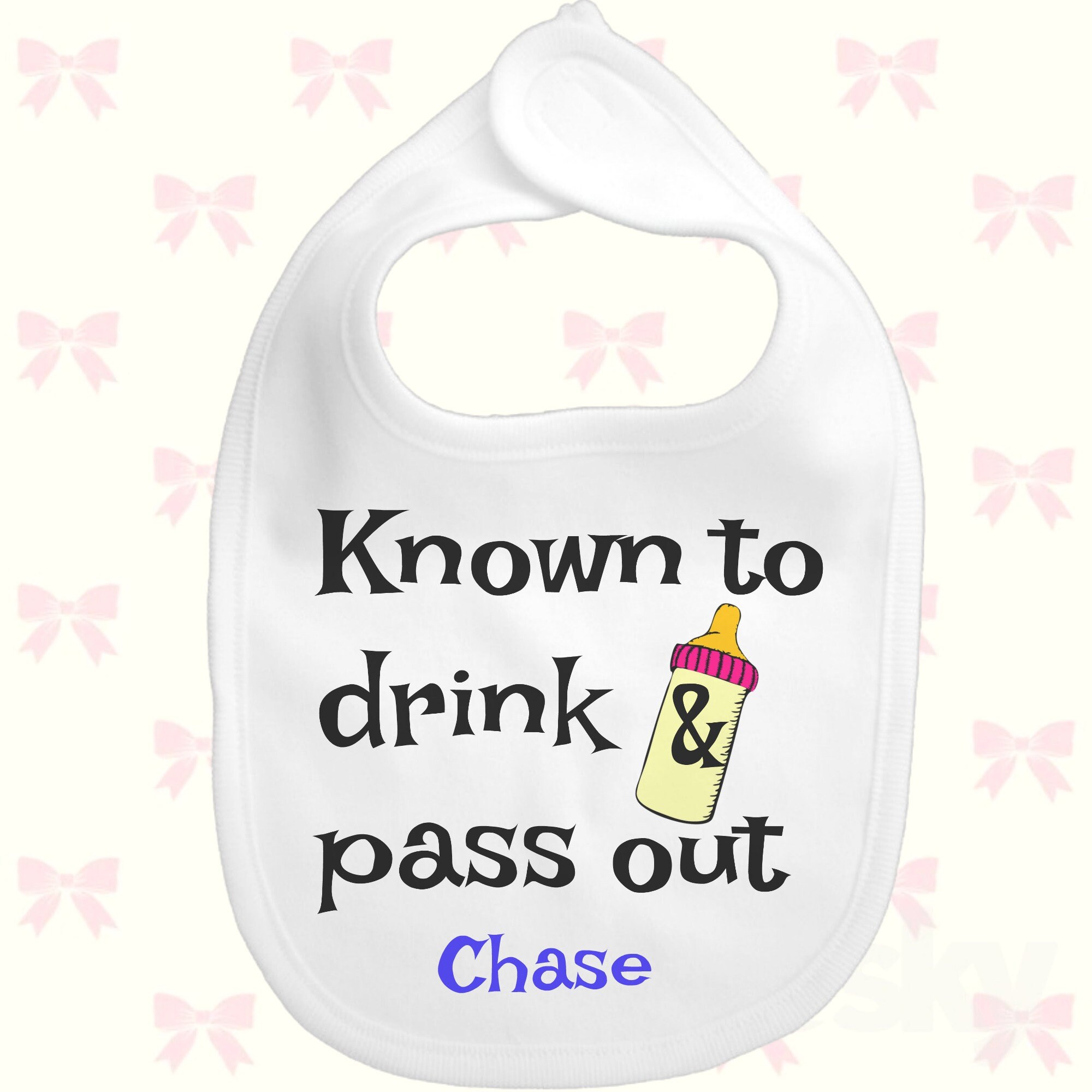 Personalized Baby Bib Funny Saying Bib Boy or Girl Baby Etsy UK