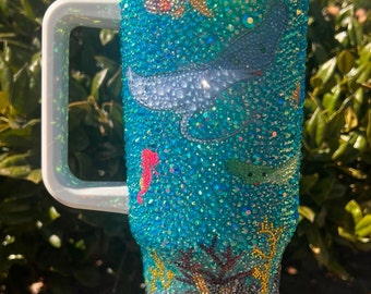 Custom Rhinestone Blinged out Tumbler, Bling,  Personalized tumbler, Rhinestones, tumblers, Now offering child sizes!