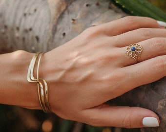 Brass intertwined Bracelet || Unisex Cuff || Brass Adjustable Bracelet || Original Minimalist Bracelet