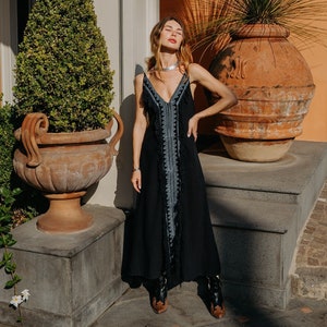 Black bohemian outfit sale