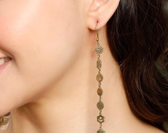 7 Chakras Dangling Earrings || Mystical Symbol Earrings || Holistic Earrings  || Spiritual Jewelry Meditation || Yoga Jewelry