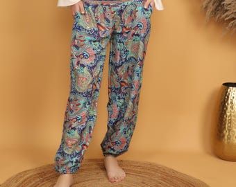 Boho Paisley Harem Pants | Relaxed Fit Ethnic Print Trousers