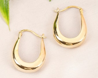 Thick Minimalist Hoop Earrings || Timeless Thick Sleek Hoops || Modern Chuncky Hoop Earrings