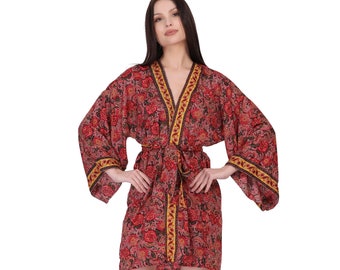 Kimono Bohème Chic || Kimono Mi Long Imprimée Cachemire || Kimono Fluide Coloré || Kimono Taille Unique