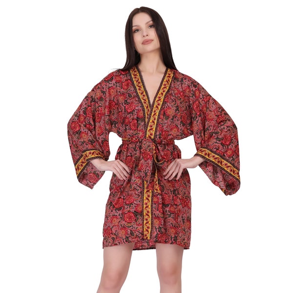 Kimono Bohème Chic || Kimono Mi Long Imprimée Cachemire || Kimono Fluide Coloré || Kimono Taille Unique