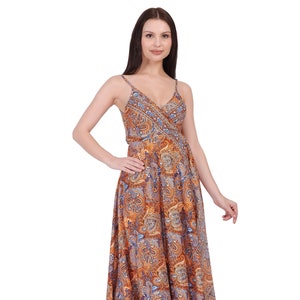 Bohemian Chic Wrap On Dress || Paisley Print Maxi Dress || Colorful Wrap Dress || Strapless Summer Dress