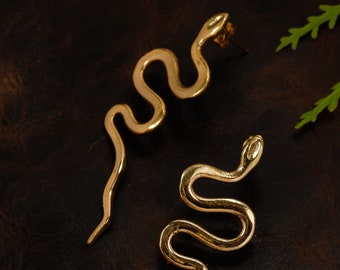 Snake Stud Earrings || Viking Stud  Earrings || Norse Mythology Tribal  Stud Earrings || Reptile Stud Earrings || Animal Stud Earrings