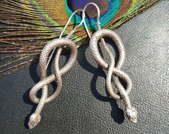 Midgard Serpent Dangling Earrings || Viking Mythology Earrings || Norse Mythology Tribal Earrings || Snake Earrings