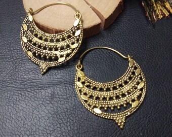Oriental Earrings || Ethnic Creoles || Woman Hoop Earrings || Bohemian Hoop Earrings || Gipsy Hoop Earrings