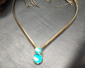 Golden Ethnic Brass Choker || Golden Torque || Stiff Golden Collar Necklace || Sophisticated and Chic Choker