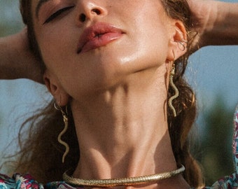 Dangling Snake Earrings || Viking Tribal Earrings || Nordic Myth and Legend Earrings || Norse Mythology Jewelry