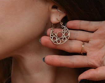 Ethnic Viking Openworked Earrings || Double Snakes Hoop Earrings || Norse Mythology Tribal Earrings || Boho  Two Snakes Earrings