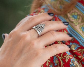Adjustable Ring || Bohemian Chic Adjustable Brass Ring || Oriental Ring || Indian ring || Ethnic Ring
