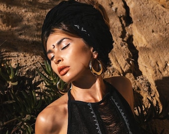 Extra Large Chunky Hoop Earrings || Ethnic Creoles || Gypsy Earrings || Minimalist Large Earrings || Bohemian hoop Earrings