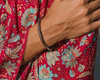 Minimalist Adjustable Bangle Bracelet Ethnic Patterns || Adjustable Ethnic Bracelet ||  Semi Open Viking Bangle ||  Unisex Wristband