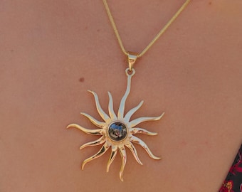 Brass sun Talisman Pendant || New Age Symbole Diviner's Amulet || Mystic And Spiritual Jewelry