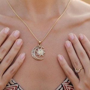 Handmade Sun and Moon Pendant | Talisman Diviner's Amulet