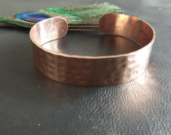 Hammered Copper Ethnic Bracelet || Bohemian Chic Cuff || Copper Adjustable Bracelet || Unisex Minimalist Cuff