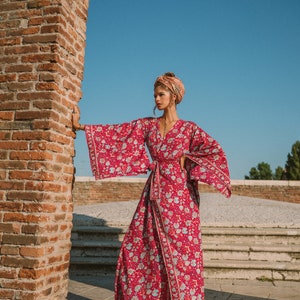 Bohemian Magenta Kimono