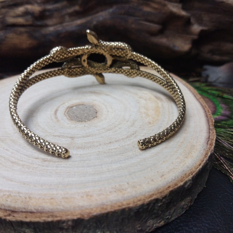 Antique Style Double Snake Bracelet