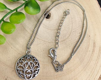Tiny Swirl Ethnic Pendant Necklace ||  Small Boho Pendant Necklace  || Arabesk Brass Pendant