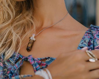 Pointed Pendant Powerful Symbol 7 Chakras || Bohemian Faceted Stone Pendant || Energy Aligment Locket