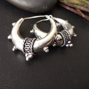 Large Decorated Hoop Earrings || Large Ethnic Hoops Earrings || Women&#39;s Hoops || Tribal Hoops Earrings