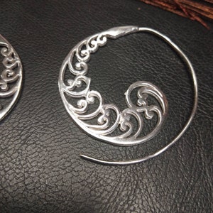 Boucles d'Oreilles Spirales Argentées || Boucles D'Oreilles Ethniques || Boucles D'Oreilles Tribales || Boucles D'Oreilles Originales