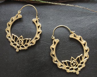 Decorated Hoop Earrings || Ethnic Hoops with Ornements || Oriental Earrings || Ethnic Jewelry