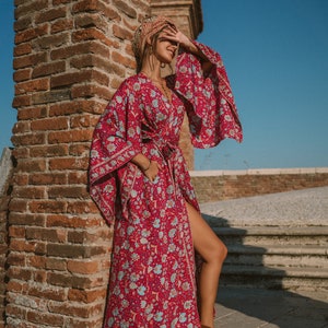 Bohemian Magenta Kimono