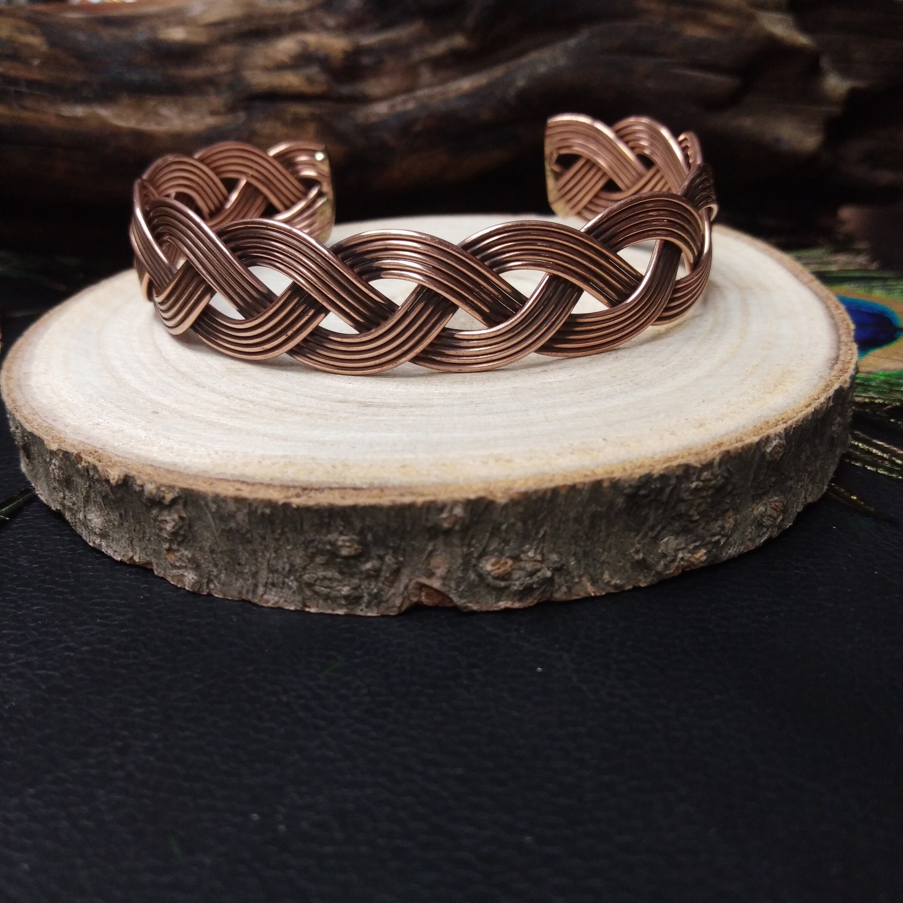SELFWIMG Bracciale Rigido Intrecciato Multistrato Donna – Bracciale Largo E Aperto In Oro, Oro Rosa, Argento, Nero E Rame
