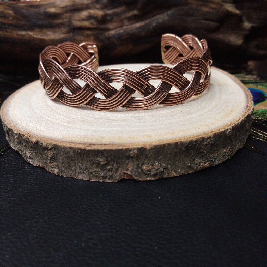 SELFWIMG Bracciale Rigido Intrecciato Multistrato Donna – Bracciale Largo E Aperto In Oro, Oro Rosa, Argento, Nero E Rame