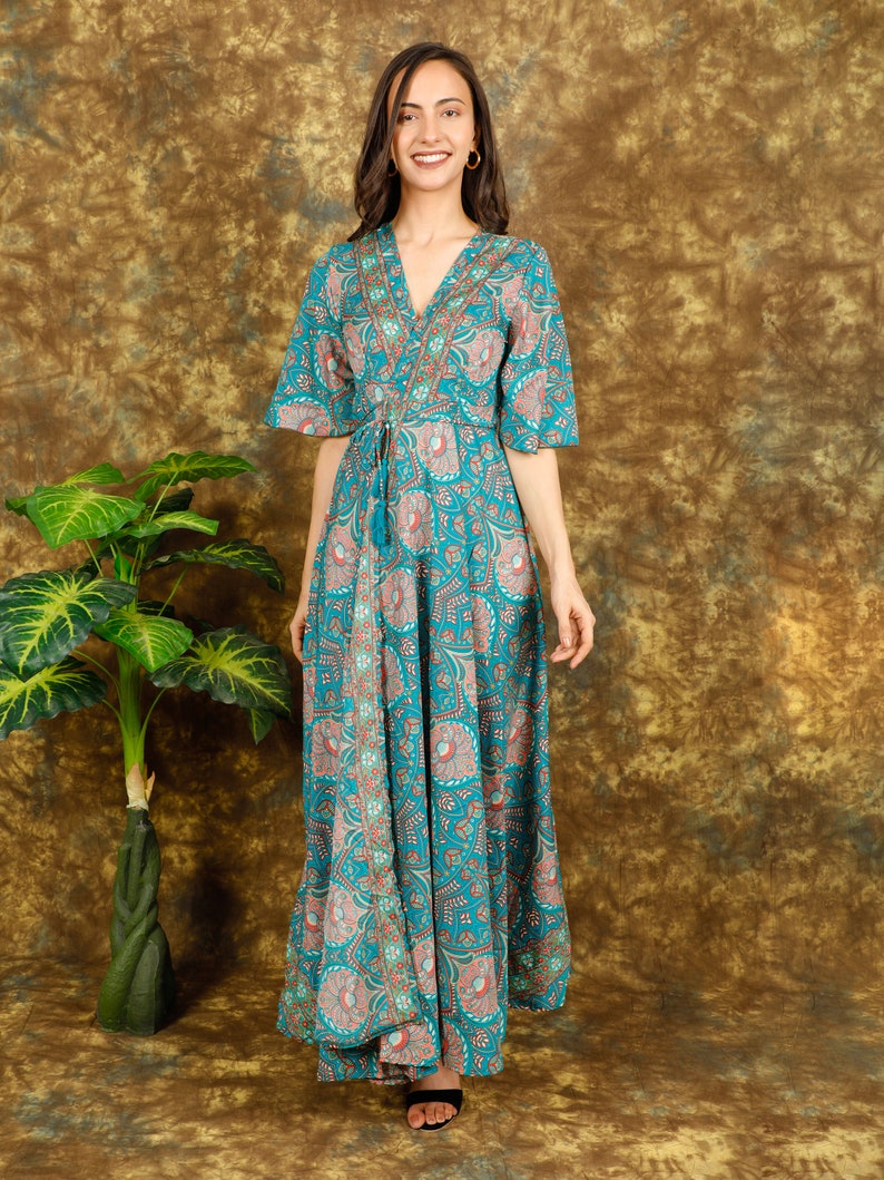 Large Floral Prints Dress Boho Maxi Dress