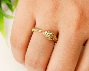 Adjustable Snake Boho Ring || Ouroboros Ring || Norse Mythology Viking Ring || Pagan Eternity Ring || Wiccan Snake Jewelry