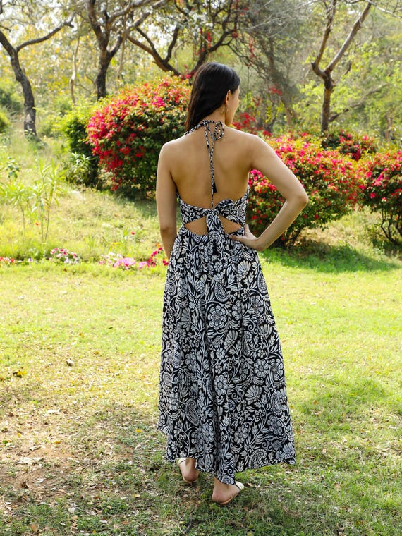 fitted lace wedding dress Zapakasa Women Black and White Satin Maxi Polka Dot Dress with Slit Puff  Sleeves Off the Shoulder A Line Boho Summer Dress