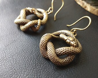 Ethnic Viking Earrings || Dangling Snake Earrings || Norse Mythology Tribal Earrings