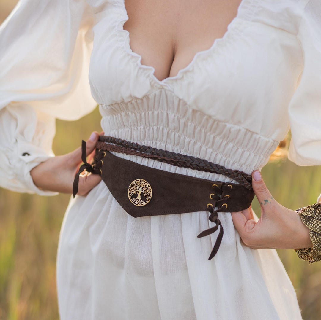 Faux Suede Wrap Bohemian Rope Waist Belt - Viking/Medieval Renaissance Faux Suede Wrap Bohemian Rope Waist Belt - Viking/Medieval  main image 4