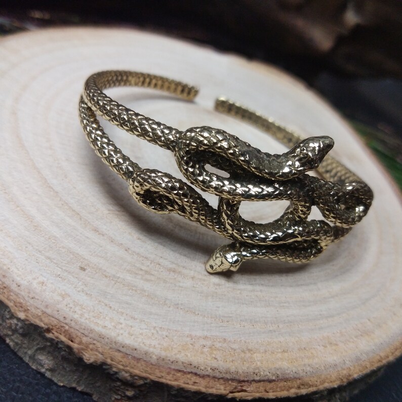 Antique Style Double Snake Bracelet