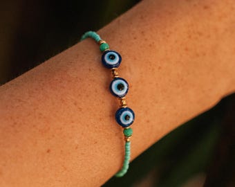 Evil Eye Bracelet || Protection Amulet Bracelet || Nazar Boncuk Bracelet || Talisman Bracelet || Turkish Eye Bracelet