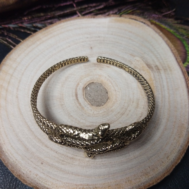 Antique Style Double Snake Bracelet